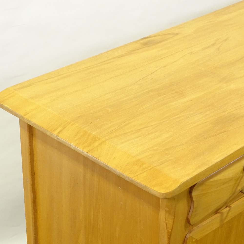 ANDREW J MILNE FOR HEAL'S - a Mid-Century Yugoslavian beech sideboard, circa 1952, frieze drawer - Image 2 of 5