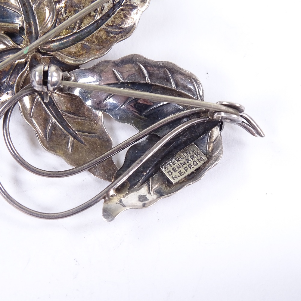 NIELS ERIK FROM - a Mid-Century Danish stylised sterling silver Berry demi-parure, comprising 1 - Image 4 of 5