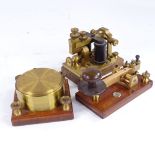 2 telegraph sounders and a telegraph key, by A Mason Button 348 (3)