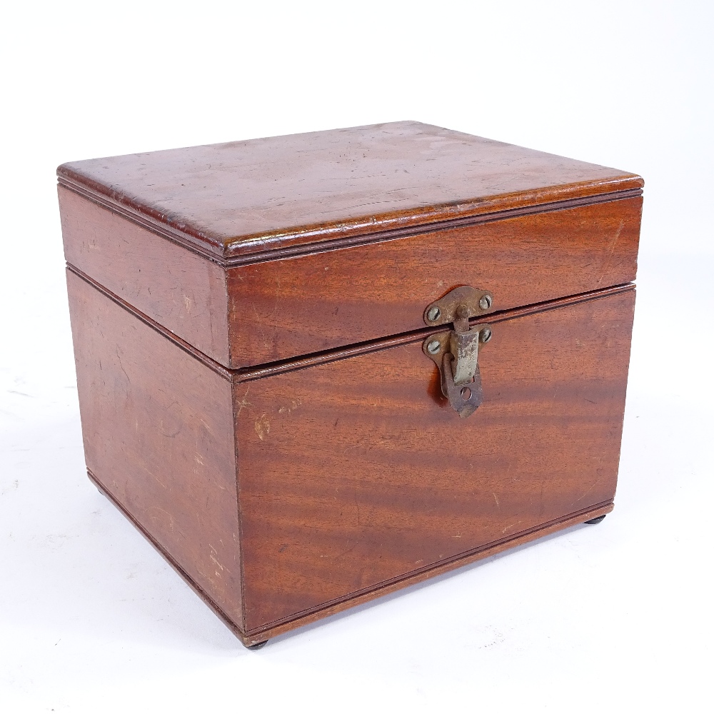 Western Electric Co Ltd, crystal receiving set no. 44001, with headphones, in wooden box, height 7. - Image 4 of 4