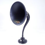 A Fellows Junior black metal speaker, height 19"