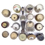 A collection of mostly wall mounted metal-cased meters (16)