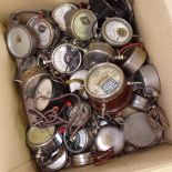 A box of voltmeters of varying designs and makers