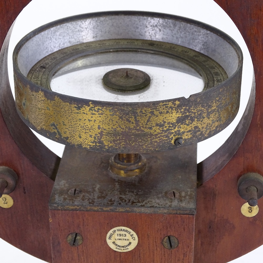 Large galvanometer by Philip Harris & Co, and another wooden-cased galvanometer GBO2926 Registered - Image 2 of 4