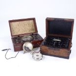 A World War II Army boxed voltmeter (1941), and 3 British boxed voltmeters