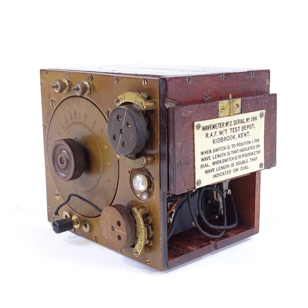RAF INTEREST - World War I Period wave meter no. 2, serial no. 396, RAF W/T Test Depot, Kidbrooke,
