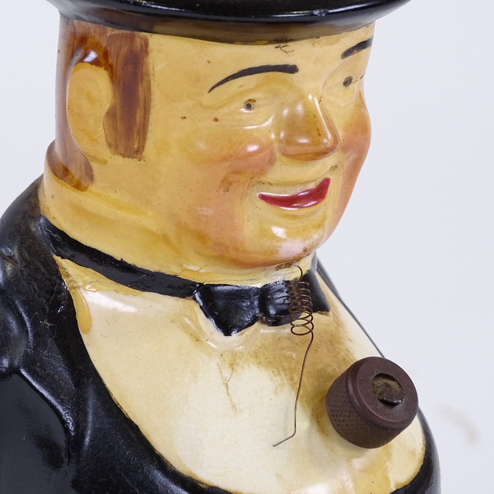 An Uncle Tom Grafton china crystal set radio, coil wound top hat and crystal holder shirt stud, 1924 - Image 2 of 4