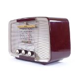 A Murphy A372 radio in red and silver silver body, 1957, height 10.5"