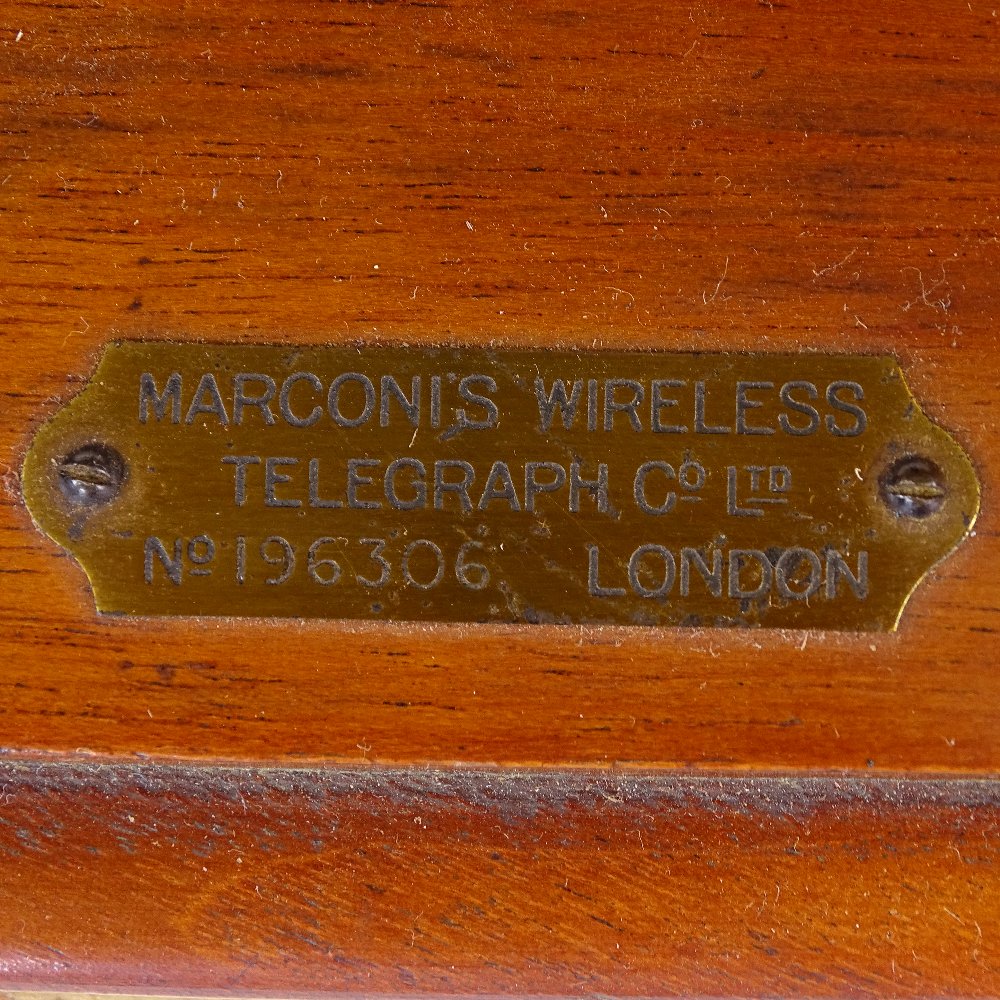 A Marconi Wireless Telegraph Company Ltd spark transmitter, for telegraph no. 196306, on walnut base - Image 2 of 6