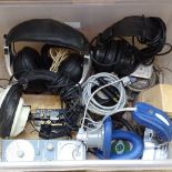 Various headphones, a Grid dip meter etc