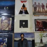 Various vinyl LPs and records, including Eric Clapton, Clockwork Orange, The Incredible String