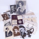 Various collectables, including various autographs, including Danny La Rue, Gracie Fields, pre-