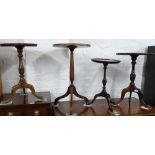 4 various mahogany wine tables