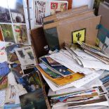 Large quantity of various postcards and postcard albums (boxful)