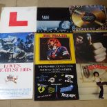 Various vinyl LPs and records, including Genesis, The Police, Meatloaf, Joe Walsh, The Jam etc