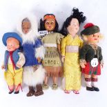 A group of Vintage toy plastic dolls