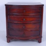 An Indonesian hardwood table-top chest of drawers, height 24cm
