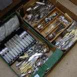 2 boxes of various plated cutlery