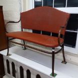 An early 20th century bentwood 2-seater settee, L120cm