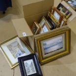 A collection of miniature paintings and prints