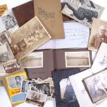 Autograph books, a photograph album, passport and driving licenses etc