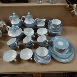 Royal Doulton "Reflection" dinner and teaware, including 2 coffee pots and a teapot