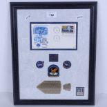 A NASA 30th Anniversary First Man On The Moon Apollo 11 commemorative First Day Cover framed set,