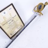 A Novocentenary Her Majesty's Tower of London limited edition Wilkinson dress sword, from a Pobjay