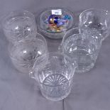 Various clear glass bowls, glass candy sweets etc