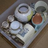 A mixed group of ceramics and glass (boxful)