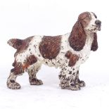 An Austrian cold painted bronze Spaniel dog, unmarked, length 15cm