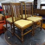 A set of 4 oak dining chairs