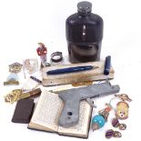 Various collectables, including ivory Champagne bottle cigar cutter, Edward VII commemorative