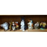 Rye Pottery hare, Guernsey Pottery money bank, pig-head door knocker, animal teapots etc
