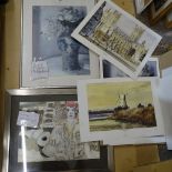 Ron Dellar, a group of limited edition prints and sketches, mostly framed