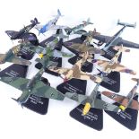 A set of Atlas Collectables diecast model military World War II aircraft, largest wingspan 22cm,