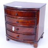 An Indonesian hardwood table-top chest of drawers, height 24cm