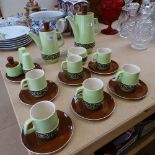 Vintage Carlton Ware coffee service, and matching cruet