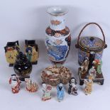 A group of Oriental ceramics, figures etc (13)