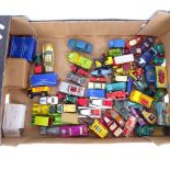 A quantity of various Vintage toy cars, including Lesney, Matchbox and Dinky (boxful)