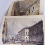 2 volumes of Thomas Shotter Boys Original View of London reprints, with coloured reproduction