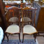 A set of 4 Edwardian scoop-back dining or side chairs