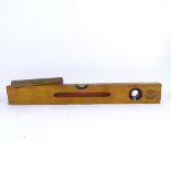 A large J Rebone & Sons spirit level, and a smaller W Marples spirit level, largest length 61cm (2)