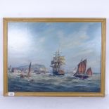Max Parsons, oil on board, Hastings, framed, overall frame size 50cm x 66cm