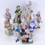 Various porcelain figures, tallest 24cm