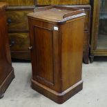 A Victorian mahogany pot cupboard, W40cm, H78cm, D35cm