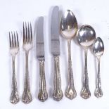 A quantity of matching silver plated Sheffield plate cutlery