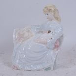 A Coalport porcelain figure of a girl with a rabbit, Summer Daydream by Sheila Mitchell, limited