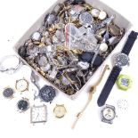 A mixed tray of miscellaneous wristwatches