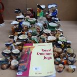 A collection of Royal Doulton small character jugs, Allertons and Burlington Ware character jugs